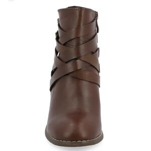 Journee Collection Brown Ankle Booties